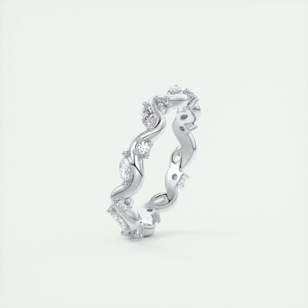 Wavy Marquise Diamond Eternity Band - Image 4