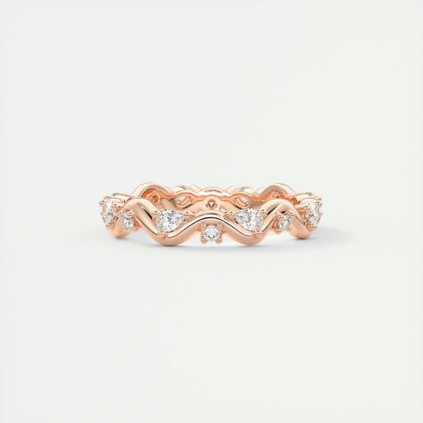 Wavy Diamond Eternity Band