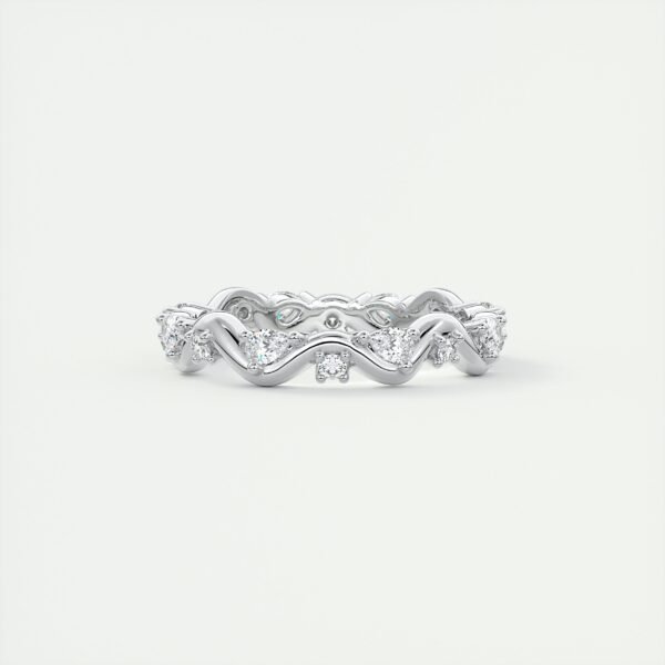 Wavy Diamond Eternity Band - Image 2