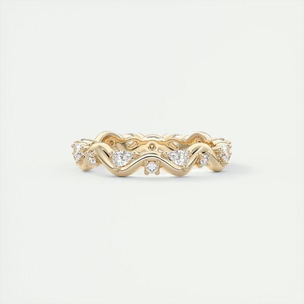 Wavy Diamond Eternity Band - Image 4