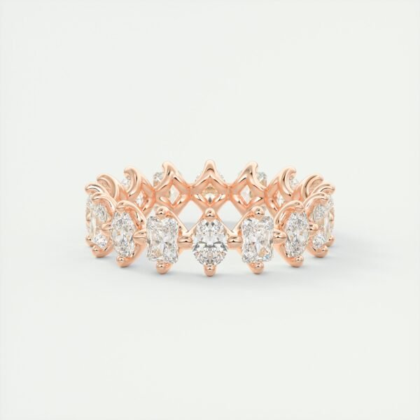 Vintage-Inspired Mixed Cut Diamond Eternity Band