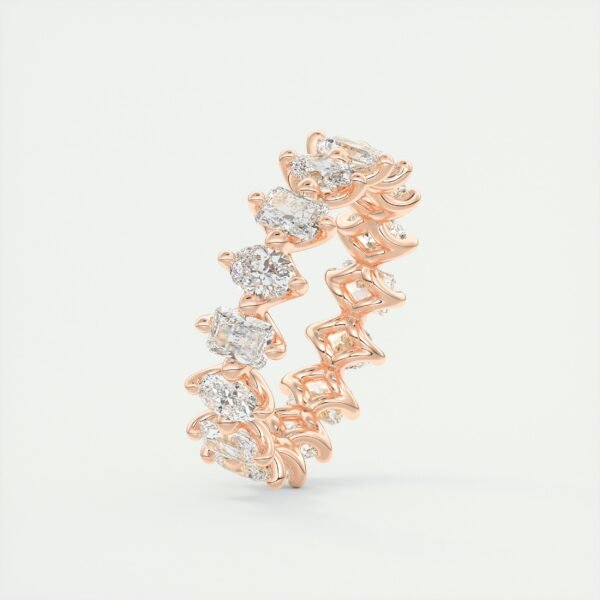 Vintage-Inspired Mixed Cut Diamond Eternity Band - Image 2