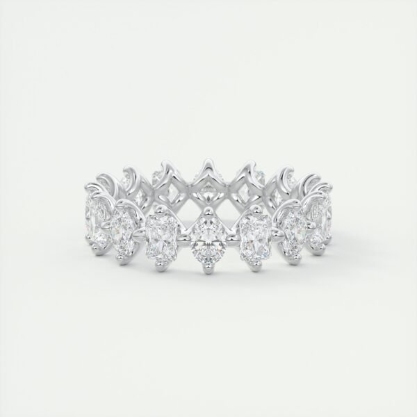 Vintage-Inspired Mixed Cut Diamond Eternity Band - Image 3