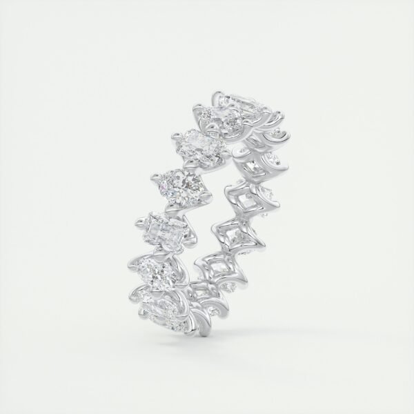 Vintage-Inspired Mixed Cut Diamond Eternity Band - Image 4