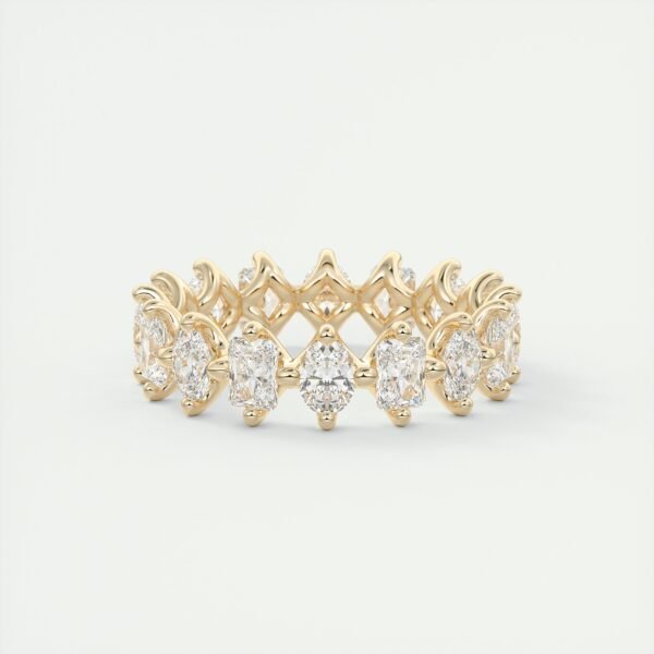 Vintage-Inspired Mixed Cut Diamond Eternity Band - Image 5