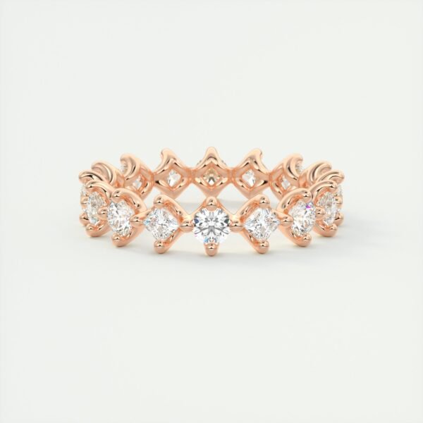 Marquise and Round Diamond Eternity Band