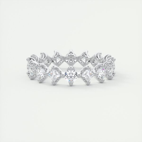 Marquise and Round Diamond Eternity Band - Image 3