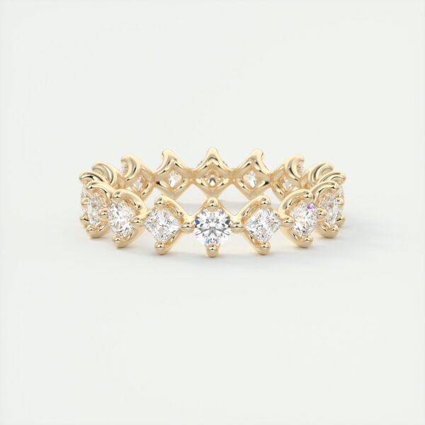 Marquise and Round Diamond Eternity Band - Image 5