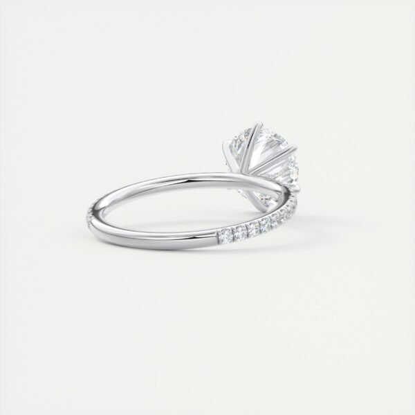 Solitaire Diamond Engagement Ring with Micro-Pave Band - Image 11
