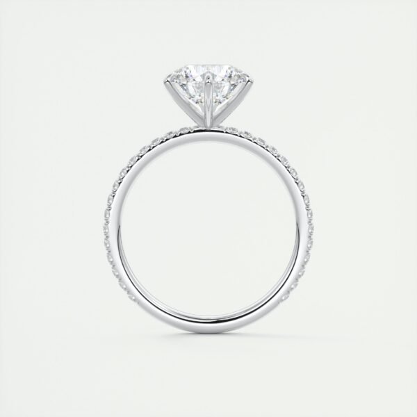 Solitaire Diamond Engagement Ring with Micro-Pave Band - Image 18