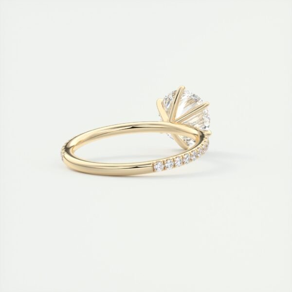 Solitaire Diamond Engagement Ring with Micro-Pave Band - Image 23