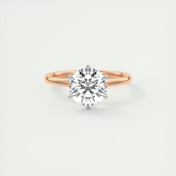 Classic Solitaire Diamond Ring with Six-Prong Setting