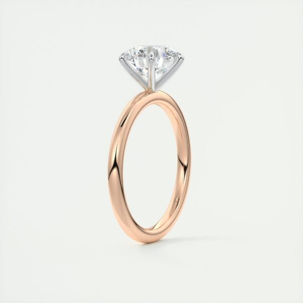 Classic Solitaire Diamond Ring with Six-Prong Setting - Image 5