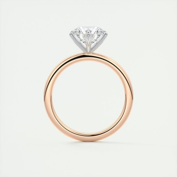 Classic Solitaire Diamond Ring with Six-Prong Setting - Image 6