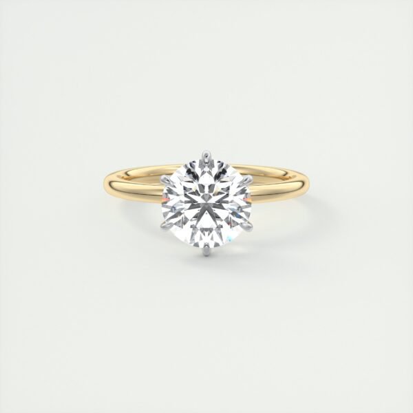Classic Solitaire Diamond Ring with Six-Prong Setting - Image 9