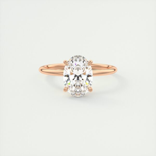 Classic Oval Diamond Solitaire Ring