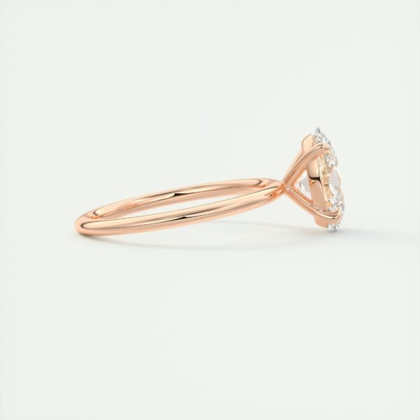 Classic Oval Diamond Solitaire Ring - Image 2