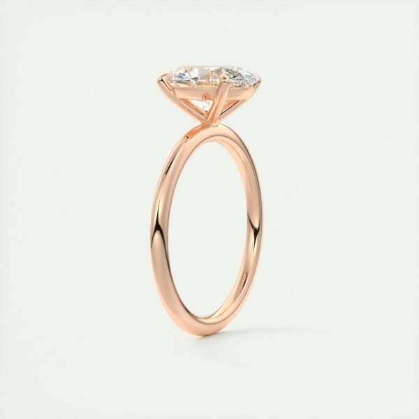 Classic Oval Diamond Solitaire Ring - Image 5
