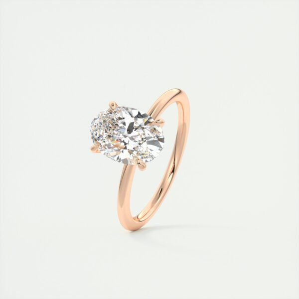 Classic Oval Diamond Solitaire Ring - Image 7