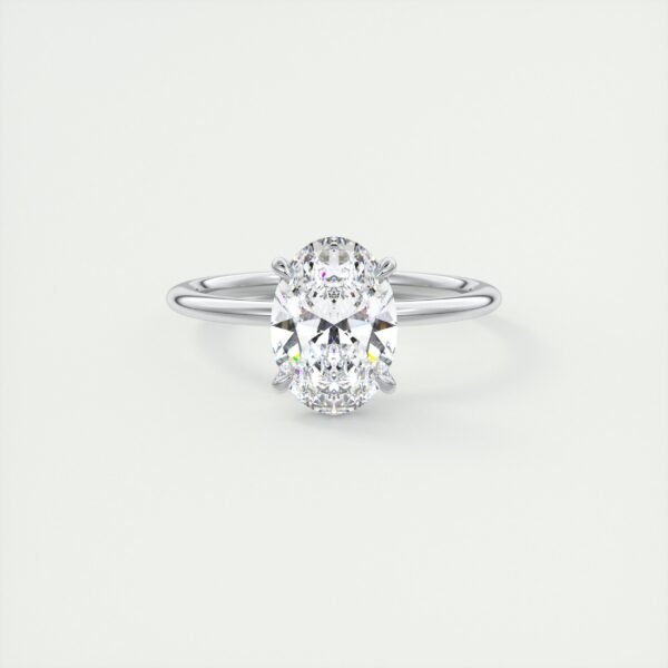 Classic Oval Diamond Solitaire Ring - Image 8