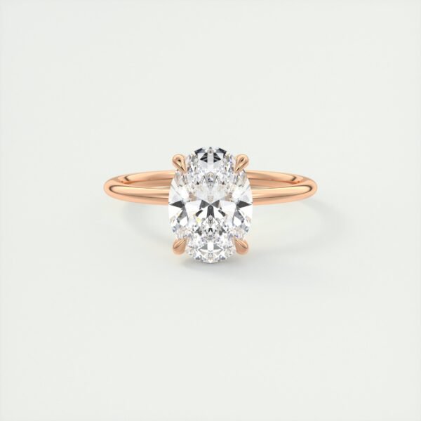 Classic Oval Diamond Solitaire Ring