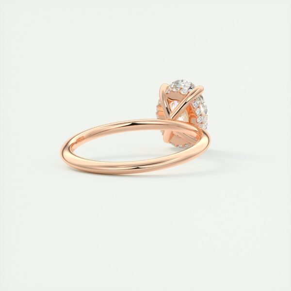 Classic Oval Diamond Solitaire Ring - Image 3