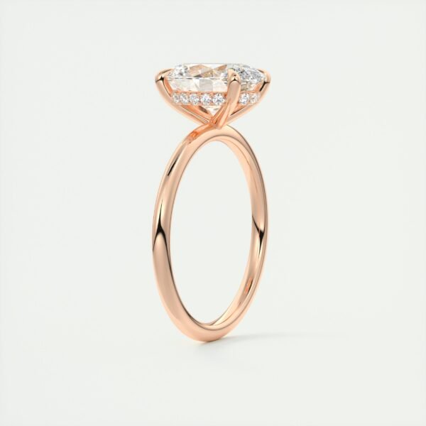 Classic Oval Diamond Solitaire Ring - Image 5