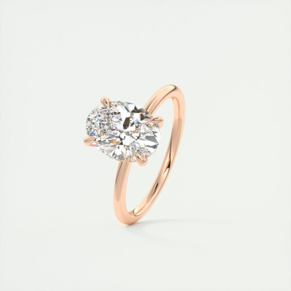 Classic Oval Diamond Solitaire Ring - Image 7