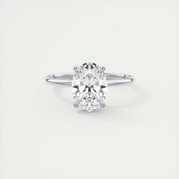 Classic Oval Diamond Solitaire Ring - Image 8
