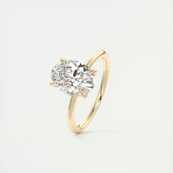 Classic Oval Diamond Solitaire Ring - Image 21