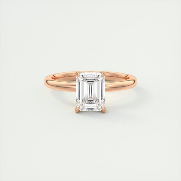 Emerald Cut Diamond Solitaire Ring