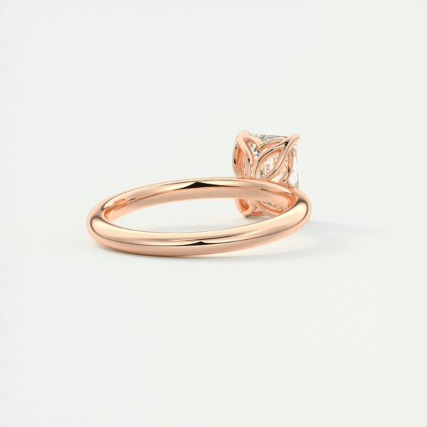 Emerald Cut Diamond Solitaire Ring - Image 3