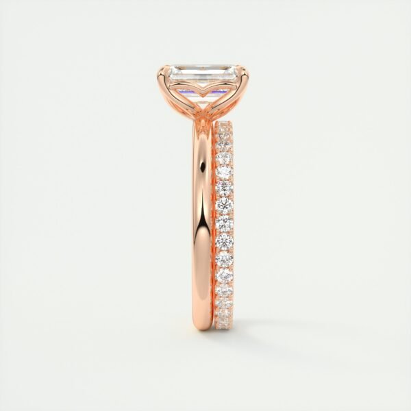 Emerald Cut Diamond Solitaire Ring - Image 4