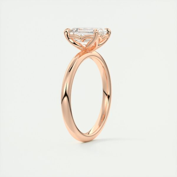Emerald Cut Diamond Solitaire Ring - Image 5