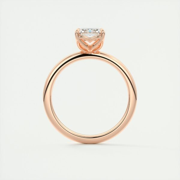 Emerald Cut Diamond Solitaire Ring - Image 6