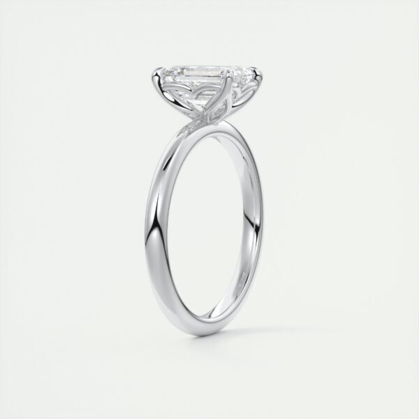 Emerald Cut Diamond Solitaire Ring - Image 11