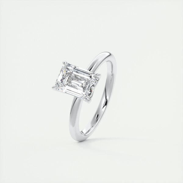 Emerald Cut Diamond Solitaire Ring - Image 13