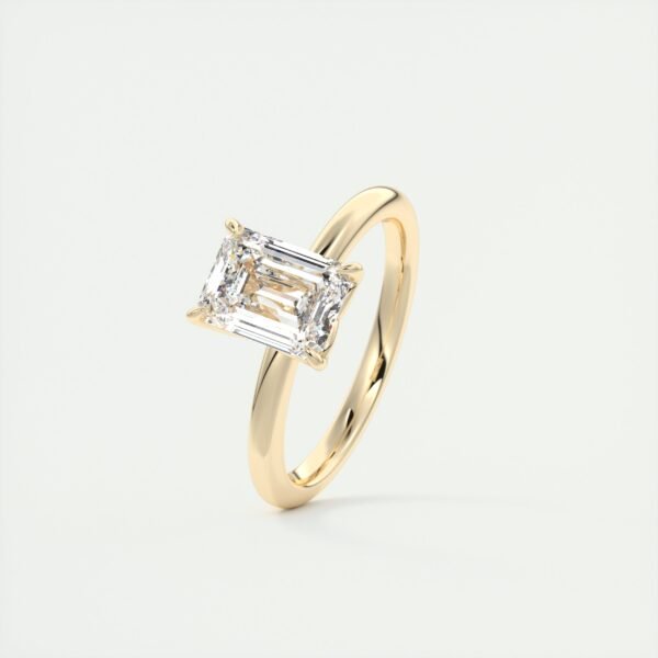 Emerald Cut Diamond Solitaire Ring - Image 20