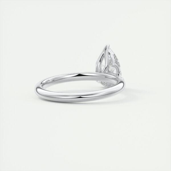 Pear-Shaped Diamond Solitaire Ring with Side Diamonds - Image 10