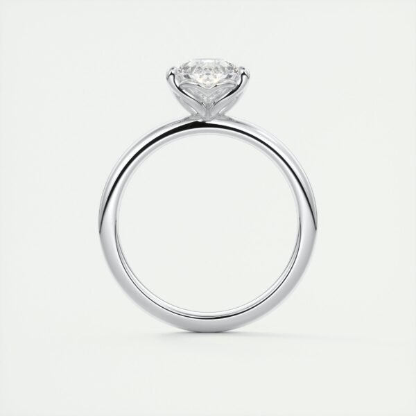 Pear-Shaped Diamond Solitaire Ring with Side Diamonds - Image 13