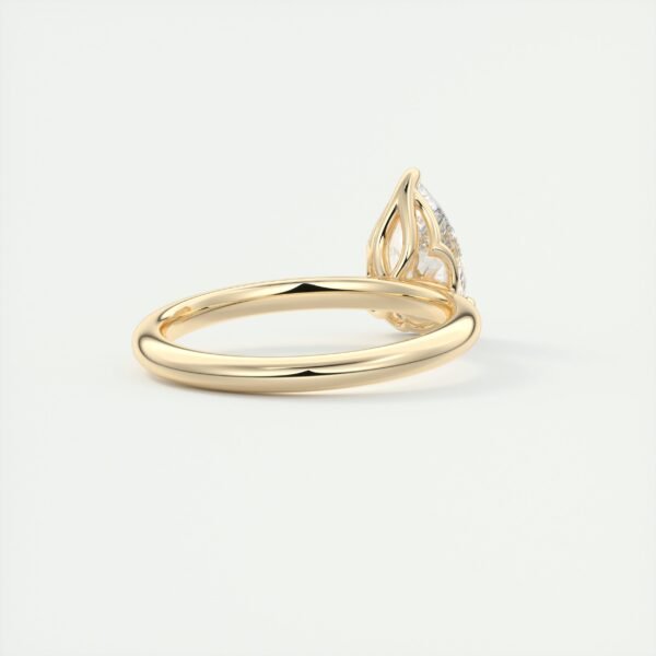 Pear-Shaped Diamond Solitaire Ring with Side Diamonds - Image 19