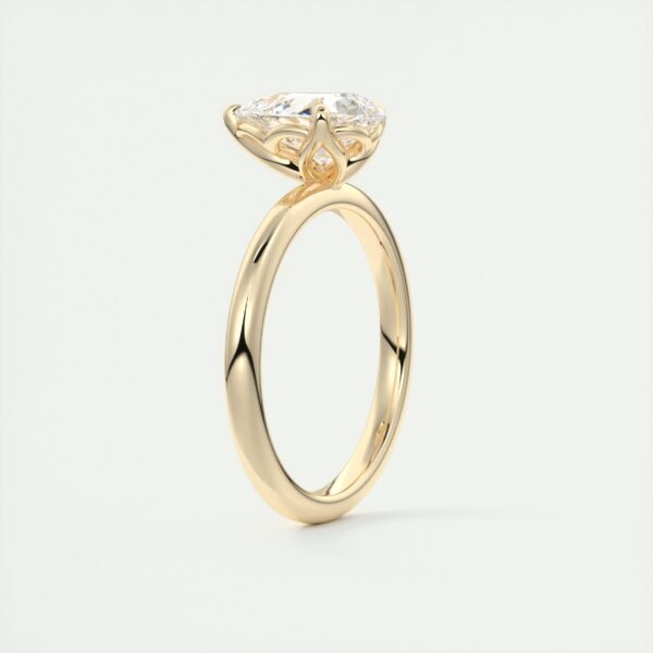 Pear-Shaped Diamond Solitaire Ring with Side Diamonds - Image 24