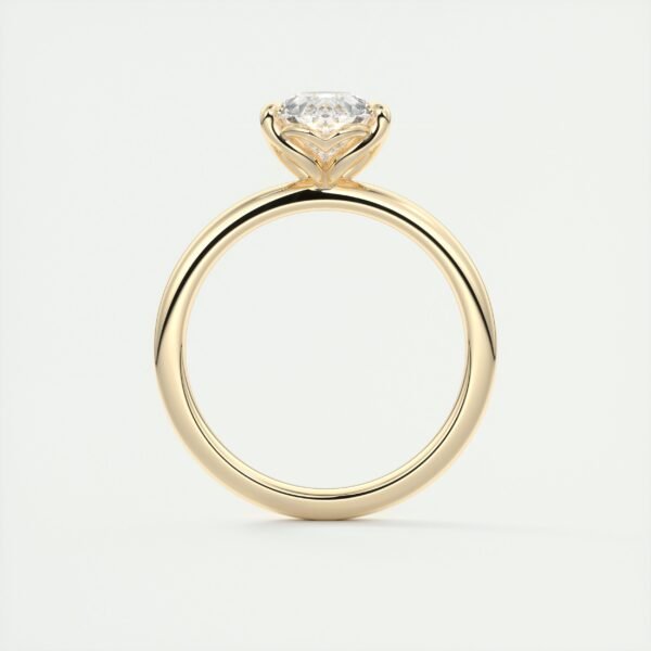 Pear-Shaped Diamond Solitaire Ring with Side Diamonds - Image 25
