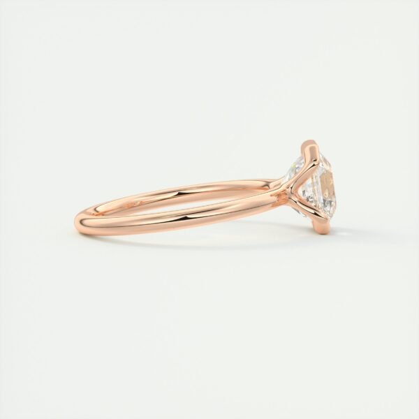 Asscher Cut Diamond Bezel Solitaire Ring - Image 2