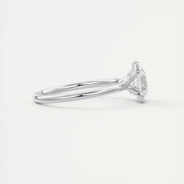Asscher Cut Diamond Bezel Solitaire Ring - Image 9