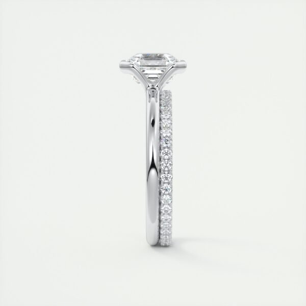 Asscher Cut Diamond Bezel Solitaire Ring - Image 11