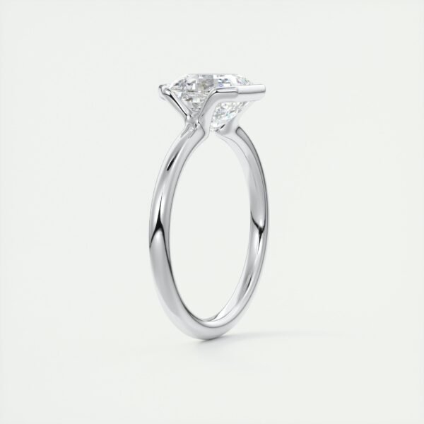 Asscher Cut Diamond Bezel Solitaire Ring - Image 12