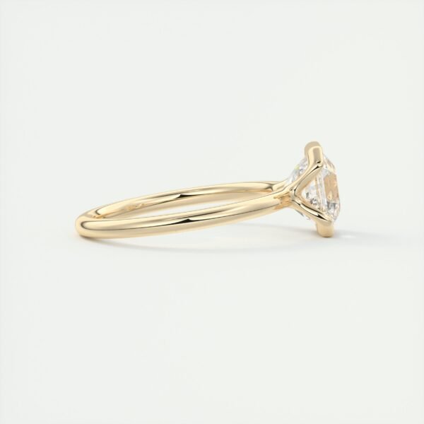 Asscher Cut Diamond Bezel Solitaire Ring - Image 18