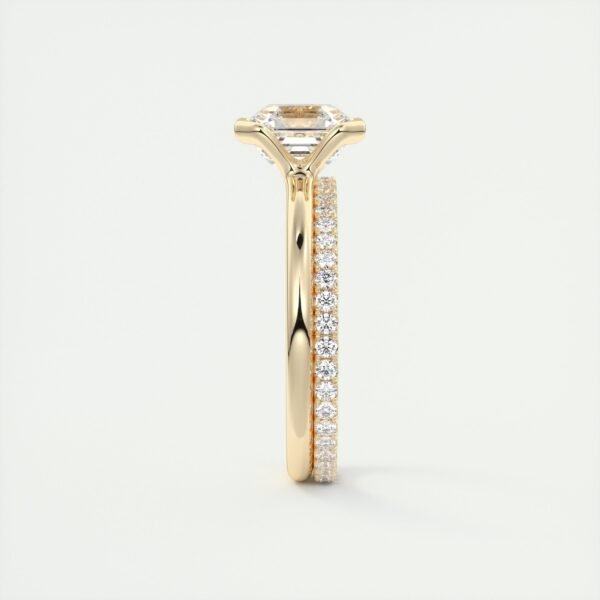 Asscher Cut Diamond Bezel Solitaire Ring - Image 22