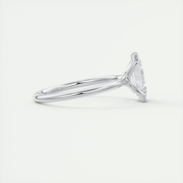 Emerald Cut Diamond Bezel Solitaire Ring - Image 10